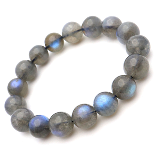ラブラドライト ブレスレット 12mm 1点もの ブルーシラー AAA ラブラド