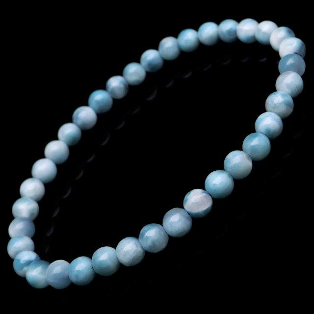 ラリマー ブレスレット 5mm ドミニカ産 1点物 天然石 ヒーリングストーン