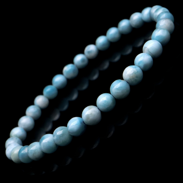 ラリマー ブレスレット 5.5mm ドミニカ産 1点物 天然石 ヒーリングストーン