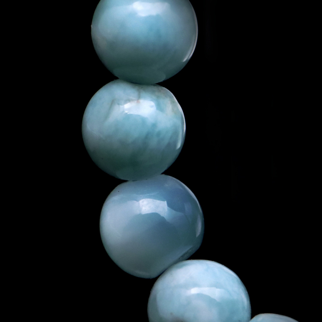 ラリマー ブレスレット 5mm ドミニカ産 1点物 天然石 ヒーリングストーン