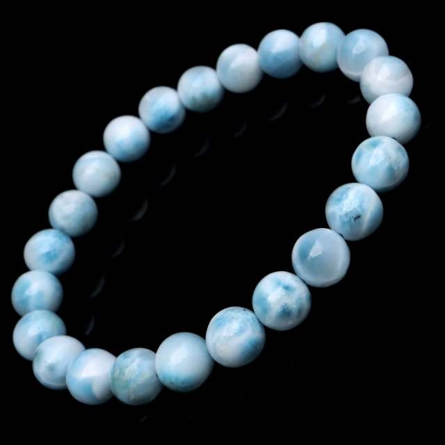 ラリマー ブレスレット 8mm ドミニカ産 1点物 天然石 ヒーリングストーン