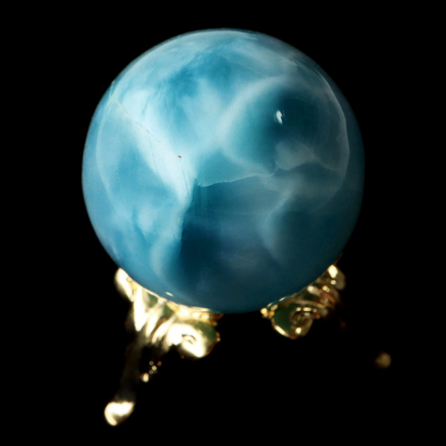 【ドミニカ産】22mmラリマーの丸玉(穴あり) ドミニカ産】22mmラリマーの丸玉(穴あり)