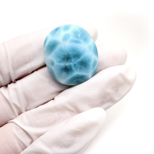 ラリマー ルース 裸石 オーバル 天然石 ロイヤルクラス Srank スカイブルー ドミニカ産