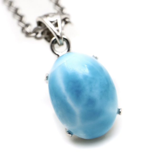 ラリマー ネックレス 天然石 ペンダント Silver925 ロイヤルクラス Srank スカイブルー ドミニカ産