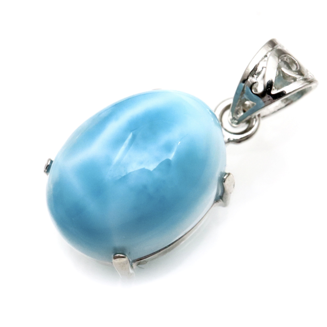 ラリマー ネックレス 天然石 ペンダント Silver925 ロイヤルクラス Srank スカイブルー ドミニカ産