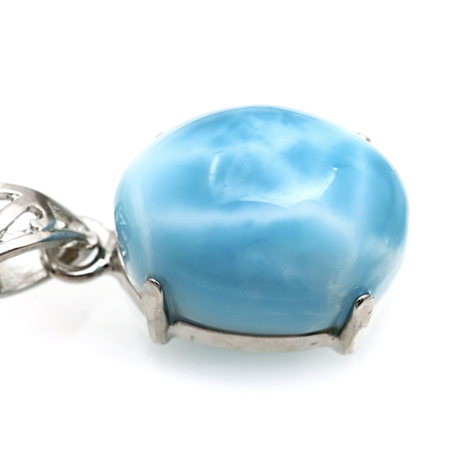 ラリマー ネックレス 天然石 ペンダント Silver925 ロイヤルクラス Srank スカイブルー ドミニカ産