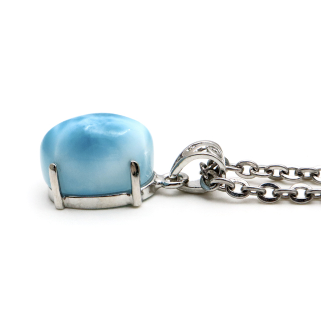 ラリマー ネックレス 天然石 ペンダント Silver925 ロイヤルクラス Srank スカイブルー ドミニカ産