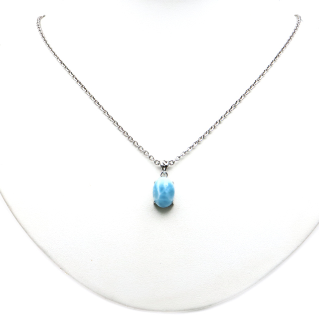 ラリマー ネックレス 天然石 ペンダント Silver925 ロイヤルクラス Srank スカイブルー ドミニカ産