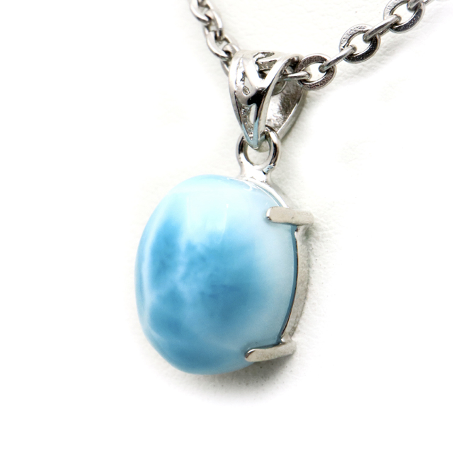 ラリマー ネックレス 天然石 ペンダント Silver925 ロイヤルクラス Srank スカイブルー ドミニカ産