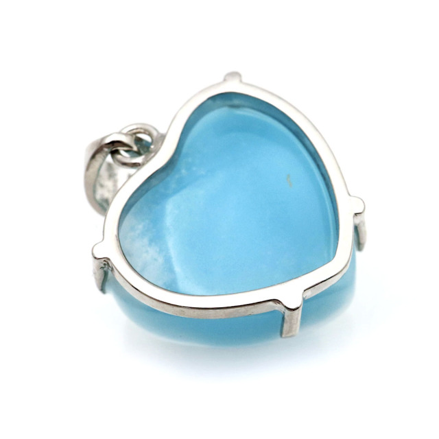 ラリマー ネックレス ハート型 天然石 ペンダント Silver925