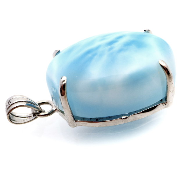 ラリマー ネックレス 天然石  ペンダント Silver925 ロイヤルクラス Srank カリブ海を連想させるスカイブルー ドミニカ産