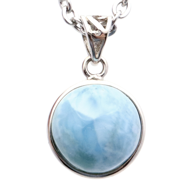 ラリマー ネックレス 天然石 ペンダント トップ Silver925 スカイ  