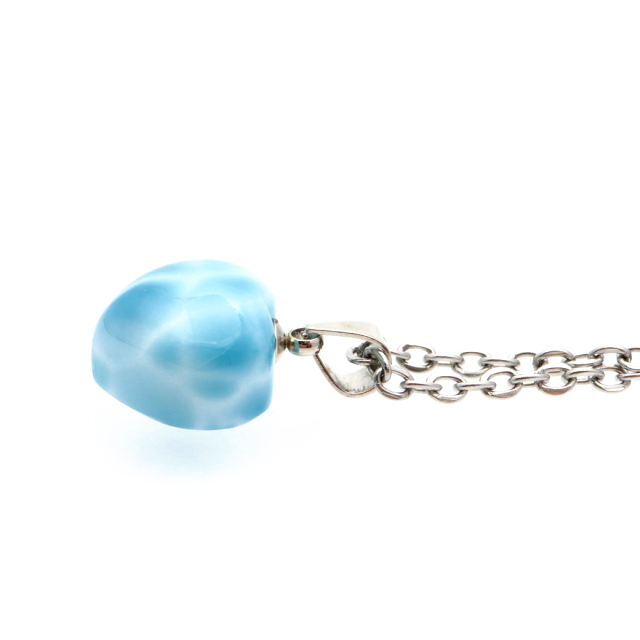 ラリマー ネックレス 天然石 ペンダント ハート かわいい ロイヤル