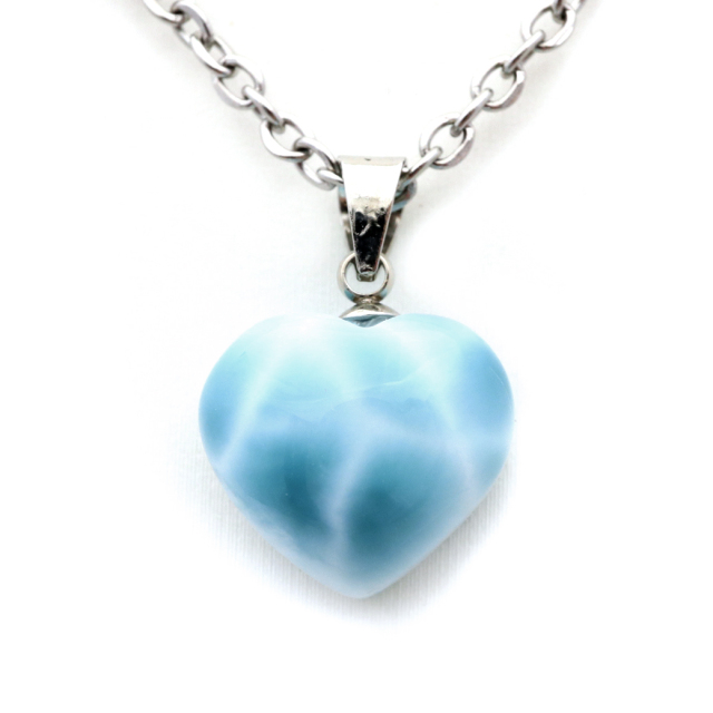 ラリマー ネックレス 天然石 ペンダント ハート かわいい ロイヤル