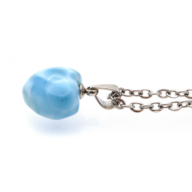 ラリマー ネックレス 天然石 ペンダント ハート かわいい ロイヤル