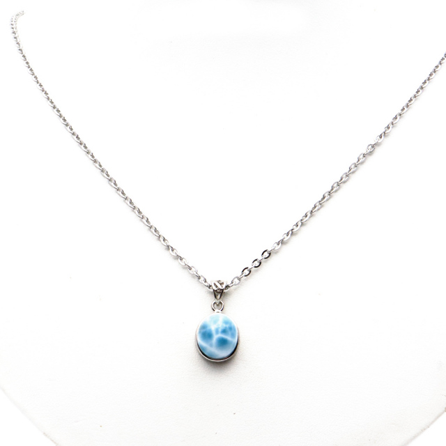 ラリマー ネックレス 天然石 ペンダント Silver925 ロイヤルクラス Srank スカイブルー ドミニカ産 パワーストーン ブルー