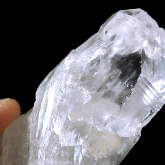 レムリアンシード 水晶 ポイント 幅72mm ライトニング水晶 雷水晶 単結晶 天然石 ブラジル ミナスジェライス州
