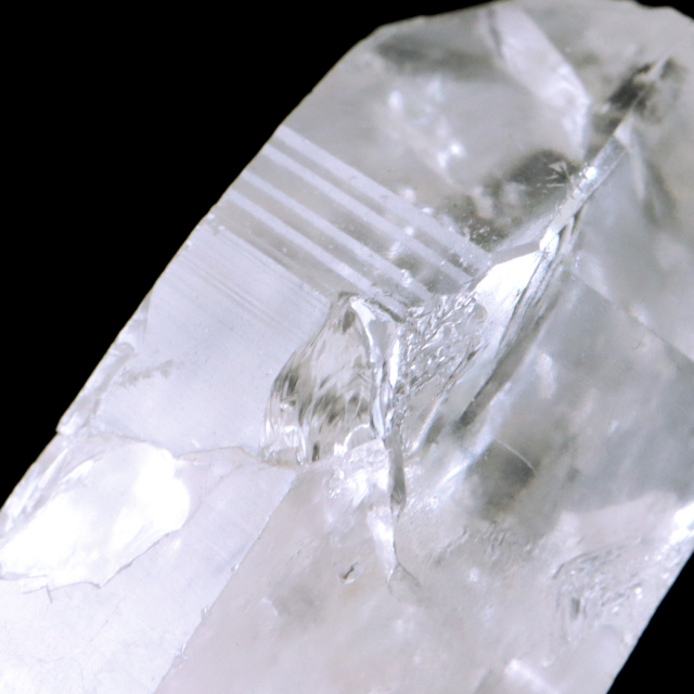 レムリアンシード 水晶 ポイント 幅72mm ライトニング水晶 雷水晶 単結晶 天然石 ブラジル ミナスジェライス州