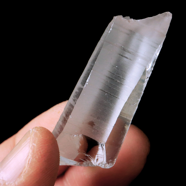 レムリアンシード 水晶 ポイント 幅44mm ライトニング水晶 雷水晶 単結晶 天然石 ブラジル ミナスジェライス州
