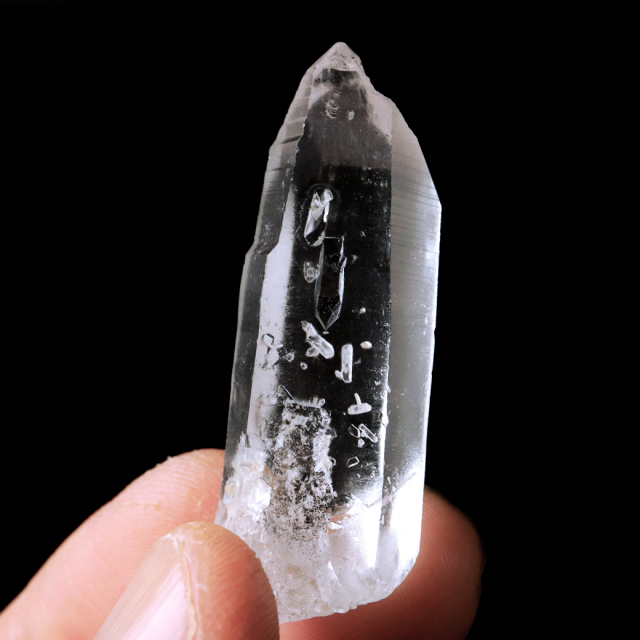 レムリアンシード 水晶 ポイント 幅45mm ライトニング水晶 雷水晶 単結晶 天然石 ブラジル ミナスジェライス州