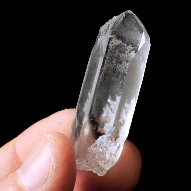 レムリアンシード 水晶 ポイント 幅41mm ライトニング水晶 雷水晶 単結晶 天然石 ブラジル ミナスジェライス州