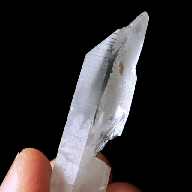 レムリアンシード 水晶 ポイント 幅50mm ライトニング水晶 雷水晶 単結晶 天然石 ブラジル ミナスジェライス州