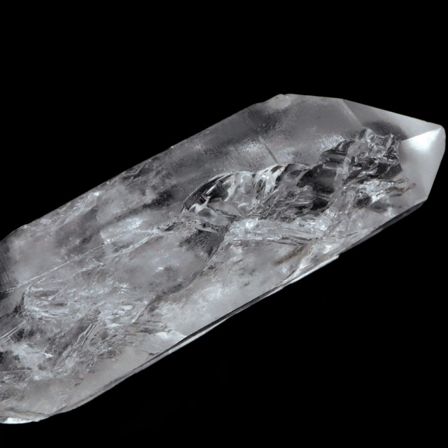 レムリアンシード 水晶 ポイント 幅50mm ライトニング水晶 雷