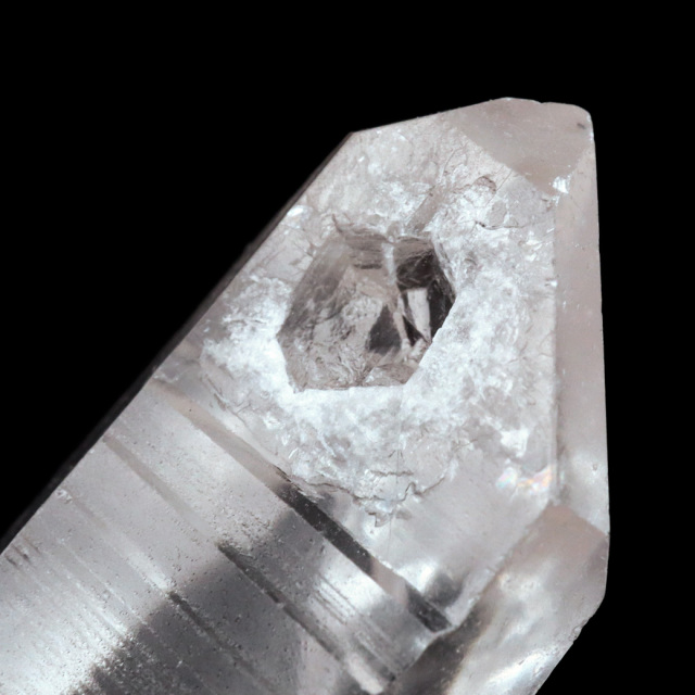 レムリアンシード 水晶 ポイント ライトニング水晶 雷水晶 単結晶 天然石 ブラジル ミナスジェライス州 セーラ・デ・カブラル産