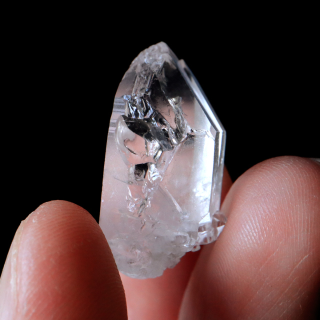 レムリアンシード 水晶 ポイント 幅25mm ライトニング水晶 雷水晶 単