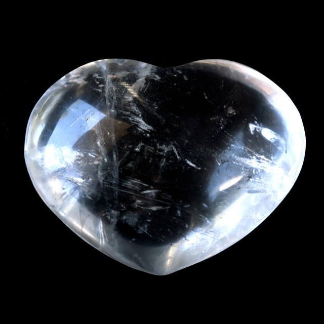 レムリアンシード 虹入り ハート 置き物 98g 水晶 天然石