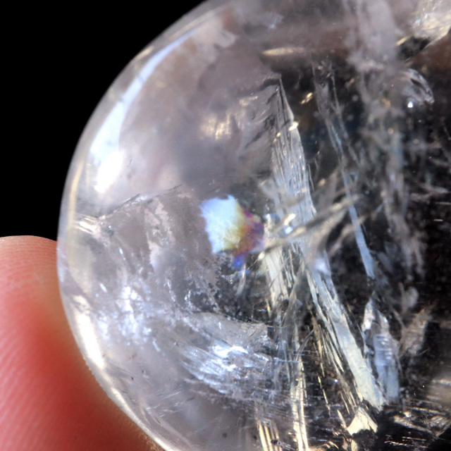 レムリアンシード 虹入り ハート 置き物 98g 水晶 天然石 ブラジル バイーア州 アレグレ産 スピリチュアル クリスタル
