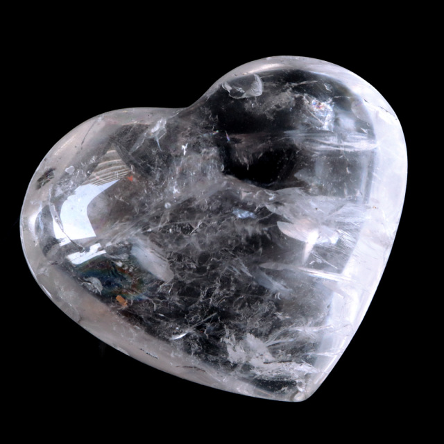 レムリアンシード 虹入り ハート 置き物 水晶 天然石 ブラジル バイーア産 スピリチュアル クリスタル crystal 浄化 かわいい