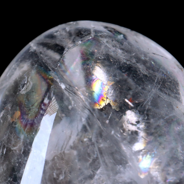 レムリアンシード 虹入り ハート 置き物 水晶 天然石 ブラジル