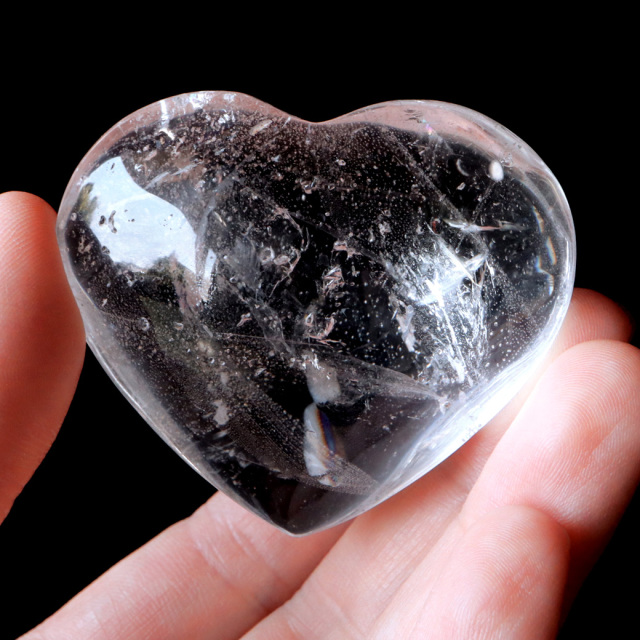 レムリアンシード AA 虹入り ハート 置き物 水晶 天然石 ブラジル バイーア産 スピリチュアル クリスタル crystal 浄化 かわいい