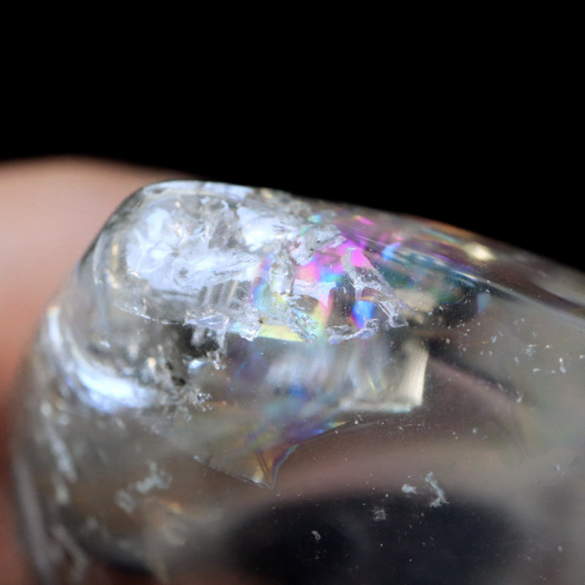 レムリアンシード 虹入り ハート 置き物 水晶 天然石 ブラジル バイーア産 スピリチュアル クリスタル crystal 浄化 かわいい
