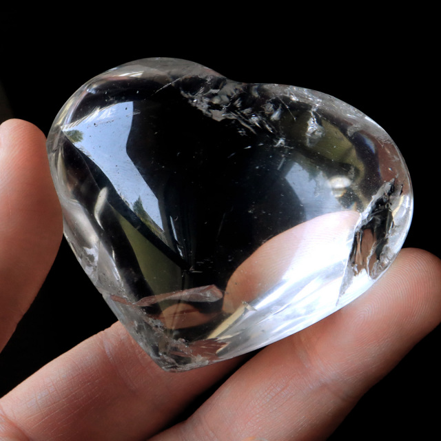 レムリアンシード 虹入り ハート 置き物 水晶 天然石 ブラジル バイーア産 スピリチュアル クリスタル crystal 浄化 かわいい