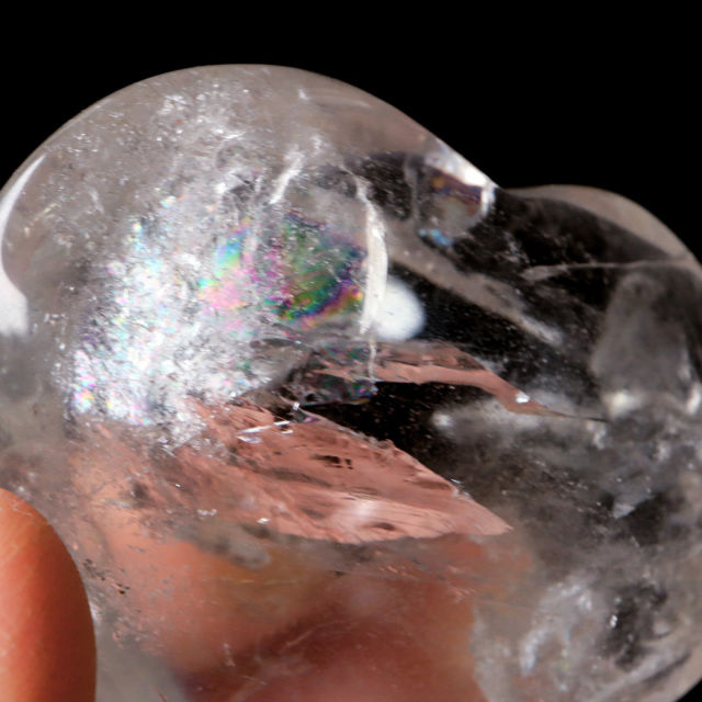 レムリアンシード 虹入り ハート 置き物 水晶 天然石 ブラジル バイーア産 スピリチュアル クリスタル crystal 浄化 かわいい