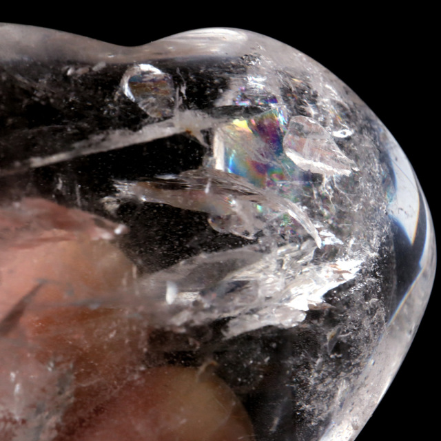 レムリアンシード 虹入り ハート 置き物 水晶 天然石 ブラジル バイーア産 スピリチュアル クリスタル crystal 浄化 かわいい