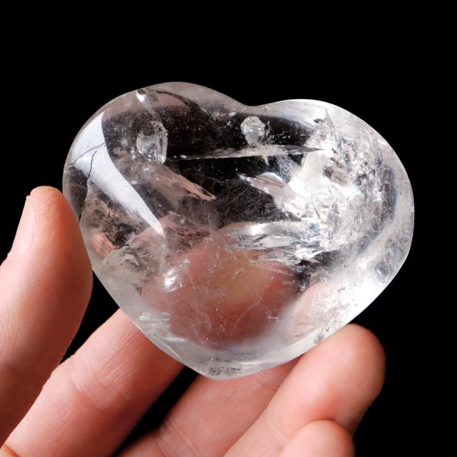レムリアンシード 虹入り ハート 置き物 水晶 天然石 ブラジル バイーア産 スピリチュアル クリスタル crystal 浄化 かわいい