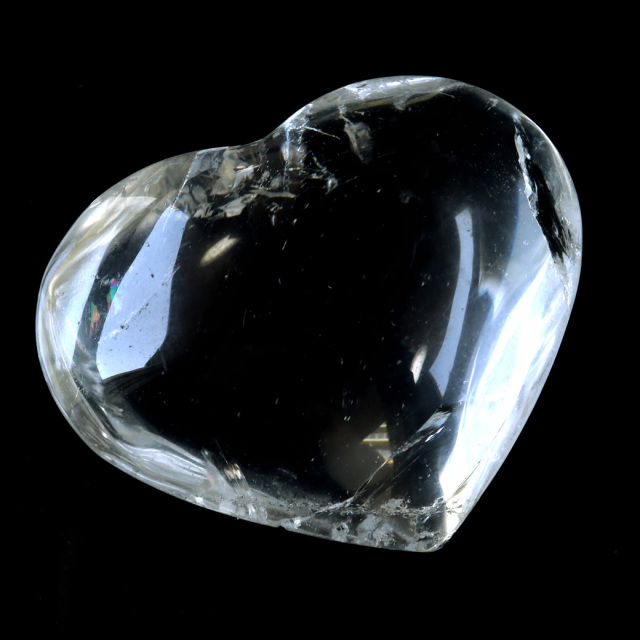 レムリアンシード 虹入り ハート 置き物 水晶 天然石 ブラジル