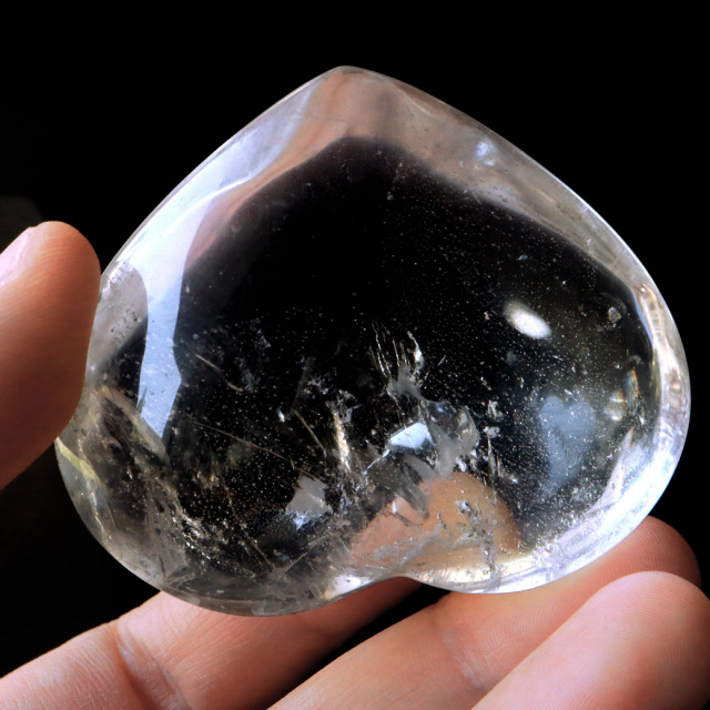 レムリアンシード 虹入り ハート 置き物 水晶 天然石 ブラジル バイーア産 スピリチュアル クリスタル crystal 浄化 かわいい