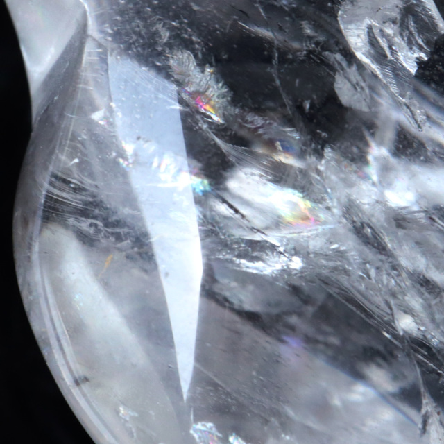 レムリアンシード 虹入り ハート 置き物 水晶 天然石 ブラジル バイーア産 スピリチュアル クリスタル crystal 浄化 かわいい 1点もの