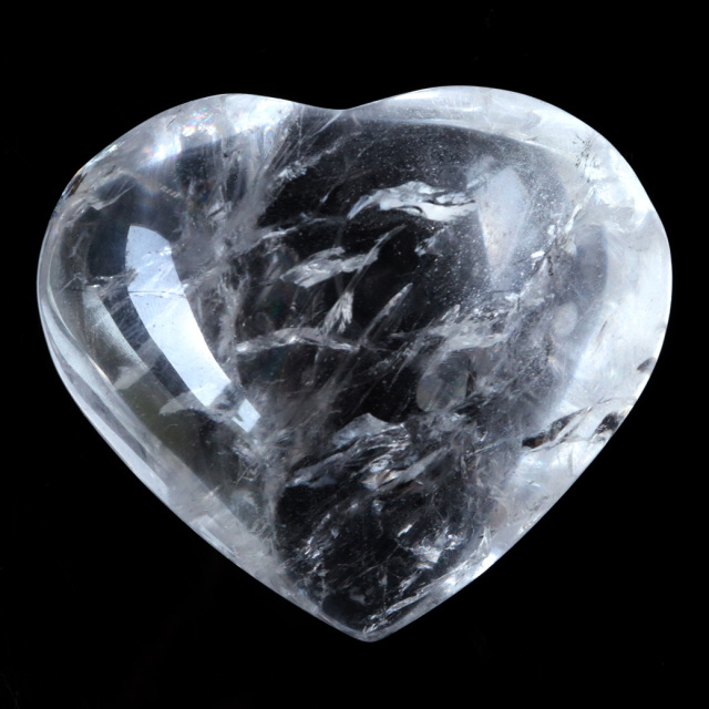 レムリアンシード 虹入り ハート 置き物 水晶 天然石 ブラジル バイーア産 スピリチュアル クリスタル crystal 浄化 かわいい 1点もの