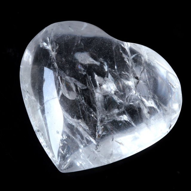 レムリアンシード 虹入り ハート 置き物 水晶 天然石 ブラジル バイーア産 スピリチュアル クリスタル crystal 浄化 かわいい 1点もの