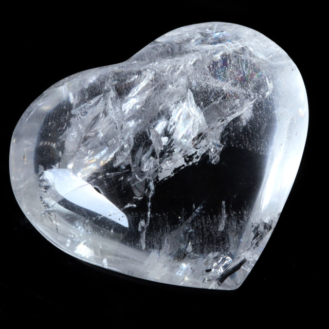 レムリアンシード 虹入り ハート 置き物 水晶 天然石 ブラジル バイーア産 スピリチュアル クリスタル crystal 浄化 かわいい 1点もの
