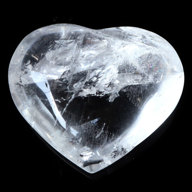 レムリアンシード 虹入り ハート 置き物 水晶 天然石 ブラジル バイーア産 スピリチュアル クリスタル crystal 浄化 かわいい 1点もの