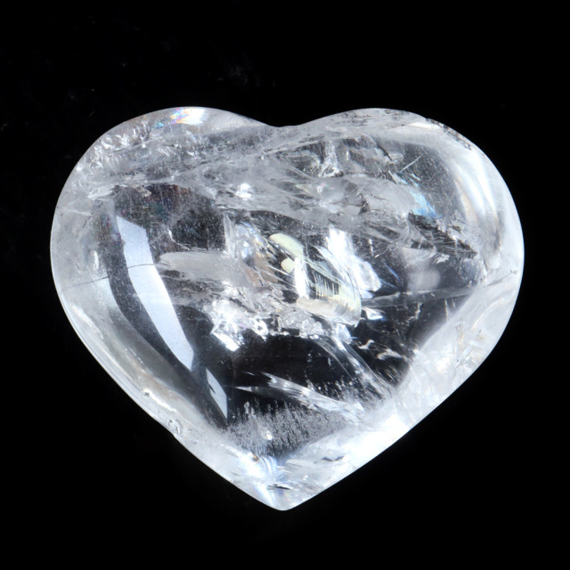 レムリアンシード 虹入り ハート 置き物 水晶 天然石 ブラジル バイーア産 スピリチュアル クリスタル crystal 浄化 かわいい 1点もの