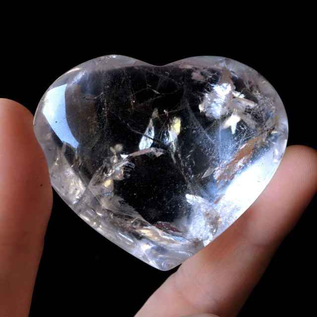 レムリアンシード 虹入り ハート 置き物 98g 水晶 天然石 ブラジル バイーア州 アレグレ産 スピリチュアル クリスタル