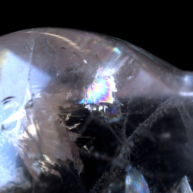 レムリアンシード 虹入り ハート 置き物 98g 水晶 天然石 ブラジル バイーア州 アレグレ産 スピリチュアル クリスタル