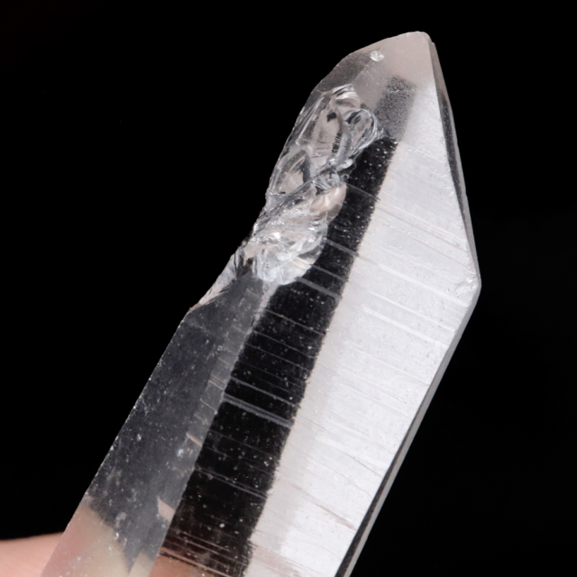 レムリアンシード 水晶 ポイント 幅45-55mm前後 1個売り ライトニング水晶 雷水晶 天然石 ブラジル ミナスジェライス州産